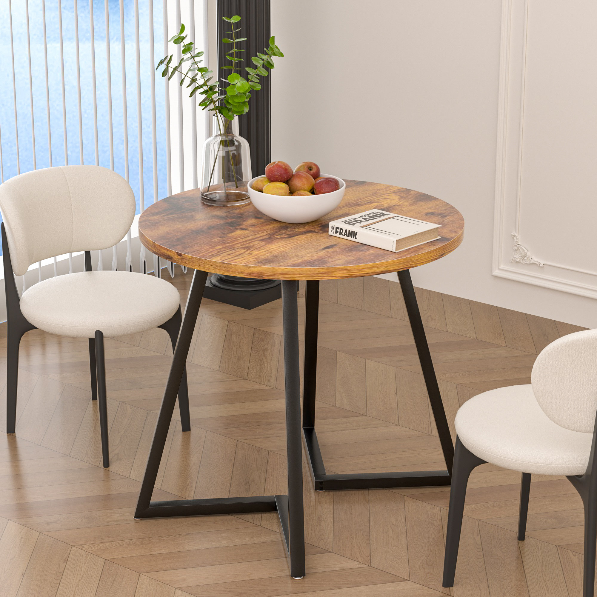 17 Stories 35.43" Small Round Dining Table for 2 – Mid-Century Modern ...